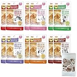 アイシア ミャウミャウ MiawMiawクリーミー 40g 6種 (各種2個：計12個）+ くまねこ本舗オリジナル猫柄ミニ保存ジッパー袋付き セット