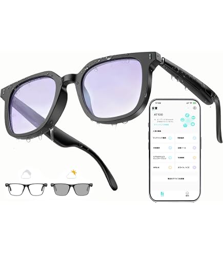 Amazon | CatXQ AIスマートグラス | モダン・オーバーサイズ型