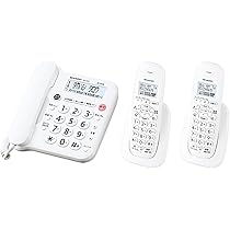 SHARPシャープ 電話機 液晶パネル付き本体＋子機2台 JD-7C1CW-B 中古 SHARPシャープ インテリアホン 電話機 液晶パネル付き本体