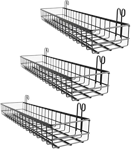 Amazon.co.jp: ネット用薄型網カゴ ブラック 幅27×奥行9×高さ10.2cm 1