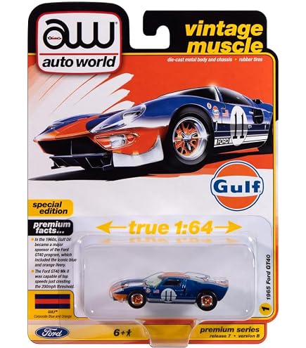 Amazon | Auto World CP7921 1966年フォードGT40#1 ブルー限定版 世界
