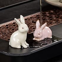 うさぎの置物　陶器　古道具　2個セット　ヴィンテージ　美品 干支のうさぎ 陶器のうさぎ うさぎの置物 かわいいうさぎ うさぎ