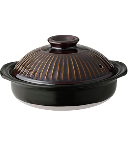 Amazon｜三陶 萬古焼 土鍋 ブラック 7号 1-2人用 13350 (深鍋) 黒釉線