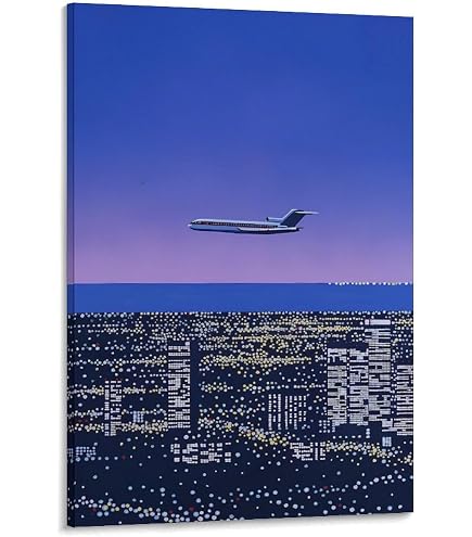 Amazon.co.jp: 画家永井博 夏の風景飛行機ポスター アートパネル