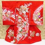 【雪輪・毬・花車・紗綾型綸子地紋様】 女児　初着　祝着 のしめ 産着 女の子のお宮参り着物
