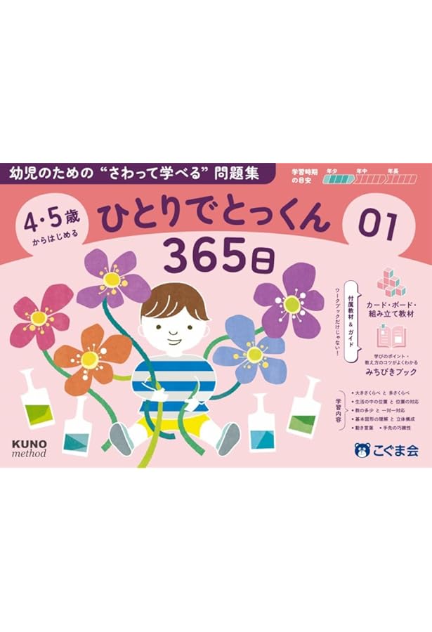 ひとりでとっくん365日おけいこカード01 基礎1-A | こぐま会, 久野 泰