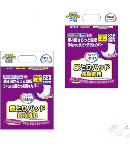 Amazon | エルモア いちばん 尿とりパッド 長時間用 男女共用 24枚入×8