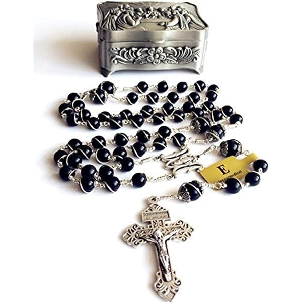 Amazon | 7つの悲しみのロザリオ、スターリングシルバーロザリオ