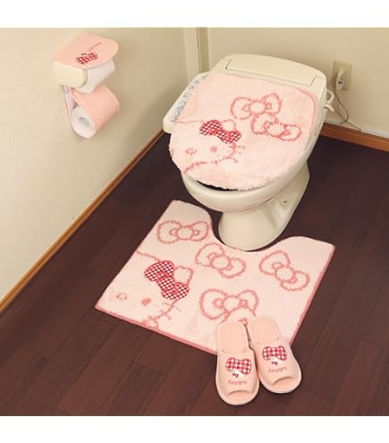 Amazon｜ハローキティ トイレマット 3点セット スリッパ サンリオ
