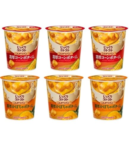 Amazon | じっくりコトコト こんがりパン入り カップスープ 3種 × 各4