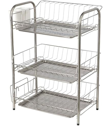 Amazon｜パール金属 アレスタ 水切り ラックスリム 3段 水が流れる