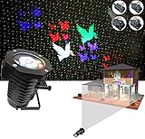 Signstek　2in1改良版LEDプロジェクション機能ライト　リモコン付き　防水IP67 　取り外し簡単　（ホリデー照明ライト、クリスマスライト、ガーデンライト、風景ランプ、ステージランプ）