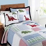 Dinosaur Comforter Bedspreads/Quilt Set for Kids Boys Girls,Twin 2-piece (1 quilt,1 pillowcase) [並行輸