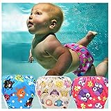 (Elastic Button Adjustable, R29) - Makaor Baby Swim Nappy Reusable Leakproof Elastic Infant Pool Pan