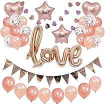 Amazon | Mainiusi 誕生日 飾り付け ローズゴールド 風船 結婚式