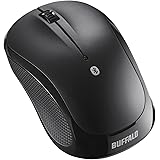 バッファロー Bluetooth IR LED 3ボタン マウス ブラック Windows/Mac/Chrome/Android/iOS/iPadOS対応 電池長寿命最大490日 軽量 BSMRB055BK