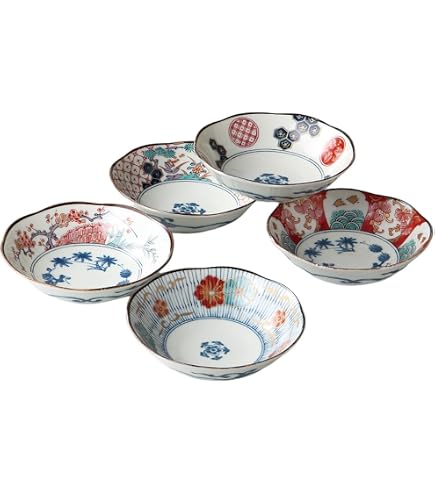 Amazon.co.jp: 日本陶彩 錦彩古伊万里 小鉢揃 : ホーム＆キッチン