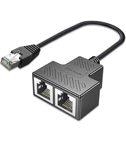 Amazon.co.jp: RJ45 オス1 - メス2 x LANスプリッターネットワーク