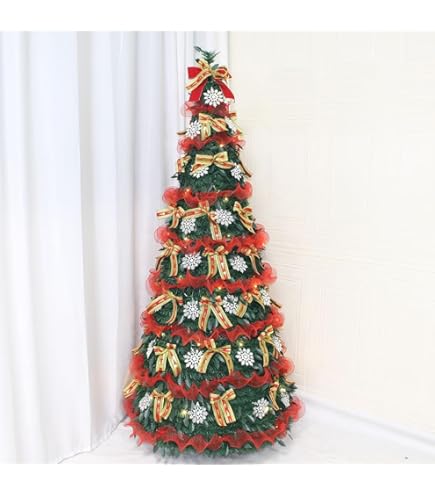 Amazon | ポップアップクリスマスツリー レッド H145×W70cm