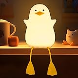 CooPark Cute Duck Night Light,Breast-Feeding Light for Woman Mother, Soft Silicone lamp for Kids Teen Girls Boys Decor for Be