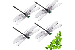 【SNSで話題沸騰！2024年版登場！】 14cm級 羽ばたくおにやんま オニヤンマ 虫除け フィギュア 虫よけ 虫対策 おにやんま 蜻蛉 虫よけトンボ リアル ゴルフ 山登り 釣り キャンプ 屋外作業 (原色-4pcs)