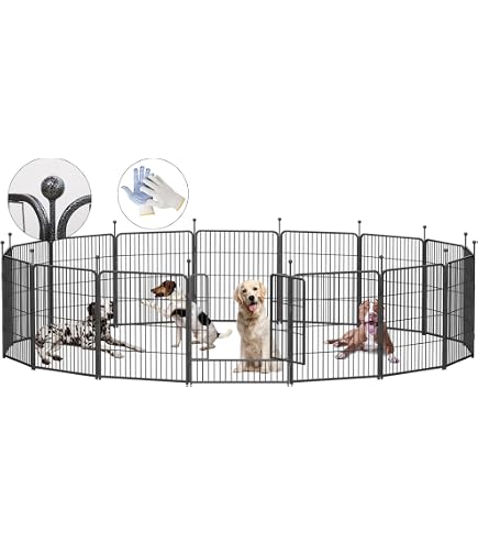 Amazon | VISCOO 犬用プレイサークル アウトドア ペット 犬用フェンス