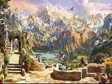 bzdhwwhシルク壁紙/壁壁画、レトロヨーロッパ風景壁紙、田園風景壁画リビングルーム寝室の子の部屋 6959786398686