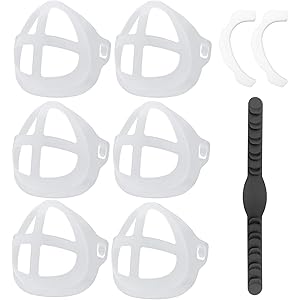 GOKEI ひんやりプラケット 【6点】 夏用 プラケット フック【1本】 イヤーフック 【2個】 鼻筋クッション 口鼻 ブラケット メイク崩れ防止 呼吸空間増やす 柔らかい 通気性 超快適 顔にぴったり