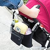 ベビーカー用 多機能小物入れ バッグ ジッパーポケット 乳母車 バギー用 収納袋 多数のベビーカーに取り付けられる 出産祝い