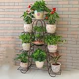 Chengxin Shop-アウトドアプラントスタンド/9段のフラワーラック - 植物の花瓶のための鉄の金属の棚を立てる安定した植物のスタンドバルコニー/リビングルーム/屋外/屋内ガーデン装飾のガーデ