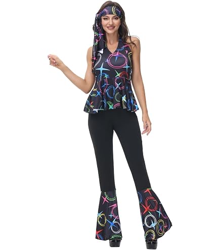 Amazon.co.jp: 男性ヒッピー衣装, 70 年代のメンズ服ヒッピー シャツ