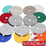 stone marble granite diamond polishing pads - For Stone Concrete Terrazzo Travertine Polishing 10 Pc