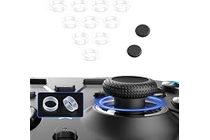 AOJAKI スティック保護リング スティック用プロテクトリング 削れ防止 白い粉対策 PS5 PS4 Switch Xbox など各種コントローラー適用 (10個スティック保護 & 親指キャップ 2個付)