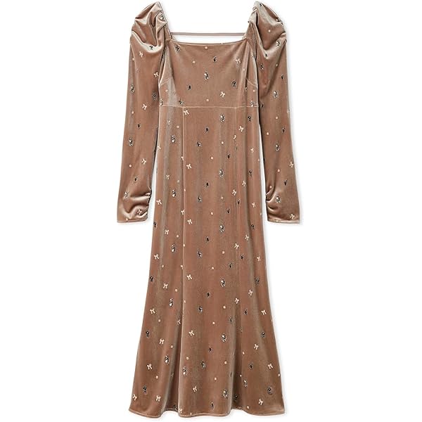 Amazon.co.jp: [スナイデル] ベロア刺繍ワンピース SWFO245032