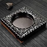 CXQ 全体ブロックエボニー灰皿レトロフィッティングソリッドウッドオフィス