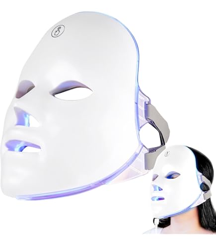 LED Mask Skin Care, 7 Colors LED Light Facial Skin Care Mask, Home Rechargeable LED Beauty Mask, Skin Care Tools for Women Beauty