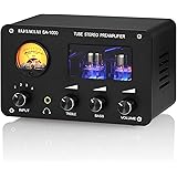 Nobsound HiFi 真空管プリアンプ ステレオ 4 ウェイ オーディオ スイッチャー ボックス デスクトップ ヘッドフォンアンプ (SA-1000)