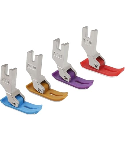 VANICE 2-Piece Roller & Teflon Presser Foot Set For Low Shank Sewing Machines | Fits Singer, Brother, Janome, Babylock & More