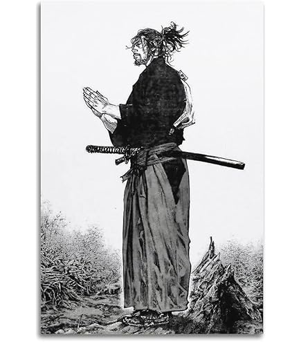 Amazon｜XINYUELONG バガボンド 宮本武蔵 ポスター キャンバス