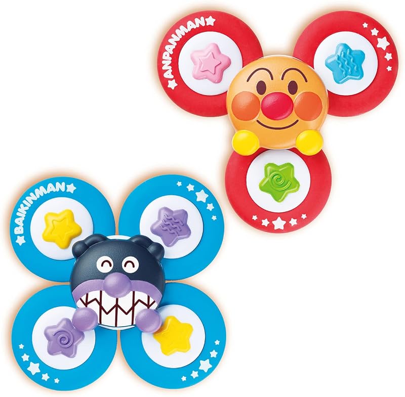 ジョイパレット(JOYPALETTE)アンパンマン 夢中で集中力アップ! どこでもぺたクル 育脳スピナーセット