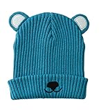 (コ-ランド) Co-land ベビー帽子 新生児ハット ニットキャップ 子供用 防寒 赤ちゃん キッズ帽子 リブ くまちゃん 耳付き 幼児 男女児 お出かけ ブルー M