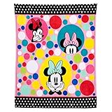 Disney Minnie Mouse Polka-Dot Premium Plush Throw Blanket 50" x 60" [並行輸入品]