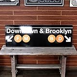 NEW YORK サブウェイサイン（L） 「Downtown & Brooklyn -FMBD」 SW-6-L ／ニューヨークの地下鉄看板／ストリートサイン／アメリカン雑貨／
