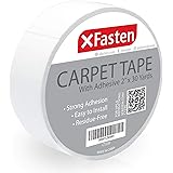XFasten Double Sided Carpet Tape for Area Rugs, Residue-Free, 2-Inch x 30 Yards (50.8mm x 27.43m); Wood Safe 2 Faced Rug Tape