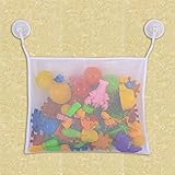 Powanfity_JP オモチャ収納袋 メッシュ収納袋 メッシュバッグ お風呂ハンモク 片付けネット壁掛け式 吸盤式 子供部屋収納 学習収納 収納袋