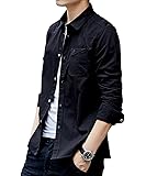 [meryueru(メリュエル)] ベーシック カラー シャツジャケット カジュアル コットン シャツ 春 秋 冬 大人 メンズ