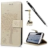 BADALink LG g5財布ケースLG h868財布型ケースフリップフォリオスタンドケースエンボス加工ツリーPUレザーケースwith Slim - fit保護耐衝撃Tpu内側バンパーカードスロット