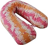 渡嘉毛織 抱き枕 ロング授乳クッション トロピカル(ピンク) ハイビスカス 【日本製】