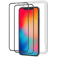 NIMASO 全面保護 ガラスフィルム iPhone11Pro iPhoneX Xs 用 画面 フィルム ガイド枠 2枚…