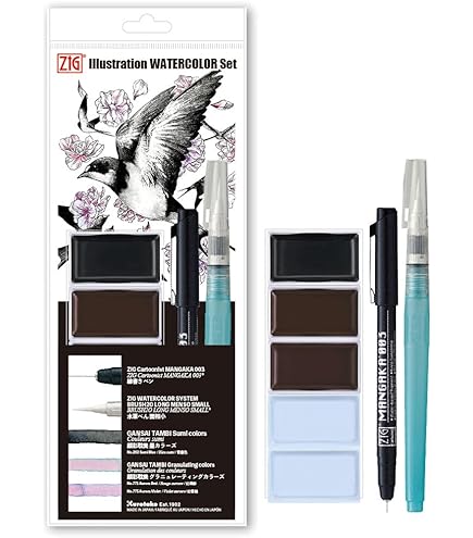 Amazon | 呉竹 Zig KURECOLOR ファイン&ブラシスターターキット 13色